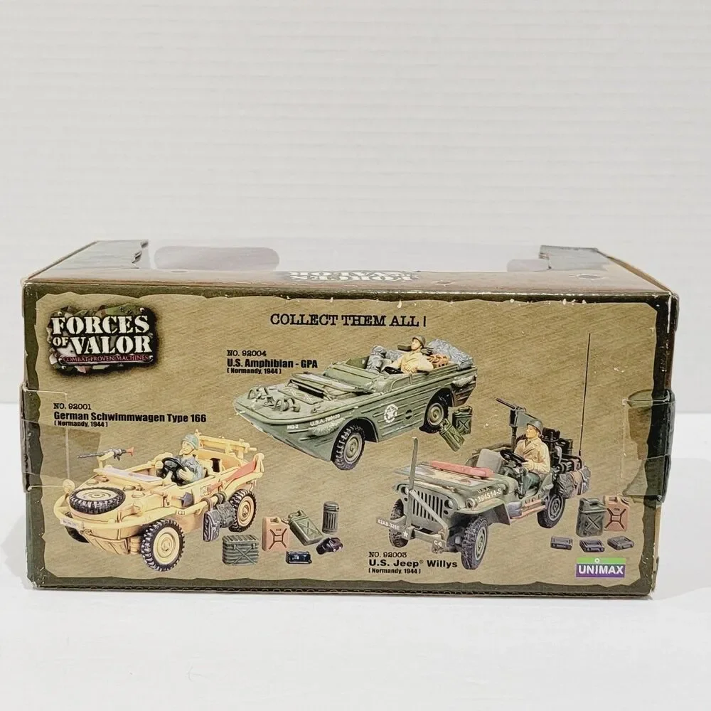 Forces of Valor 1944 US Amphibian Jeep Normandy 1:32 Die Cast Vehicle 92000 NEW